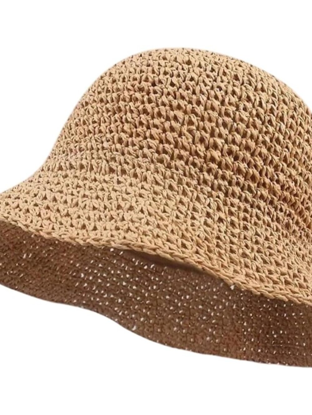 Women's Straw Foldable Hat Floppy Sun Protection Foldable Summer Cap
